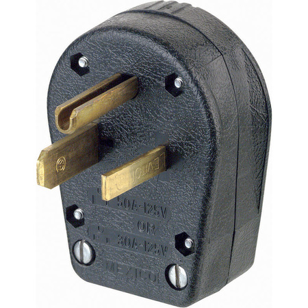 LEVITON Plug Gnd Dual 30-50A Blk 00930-00E